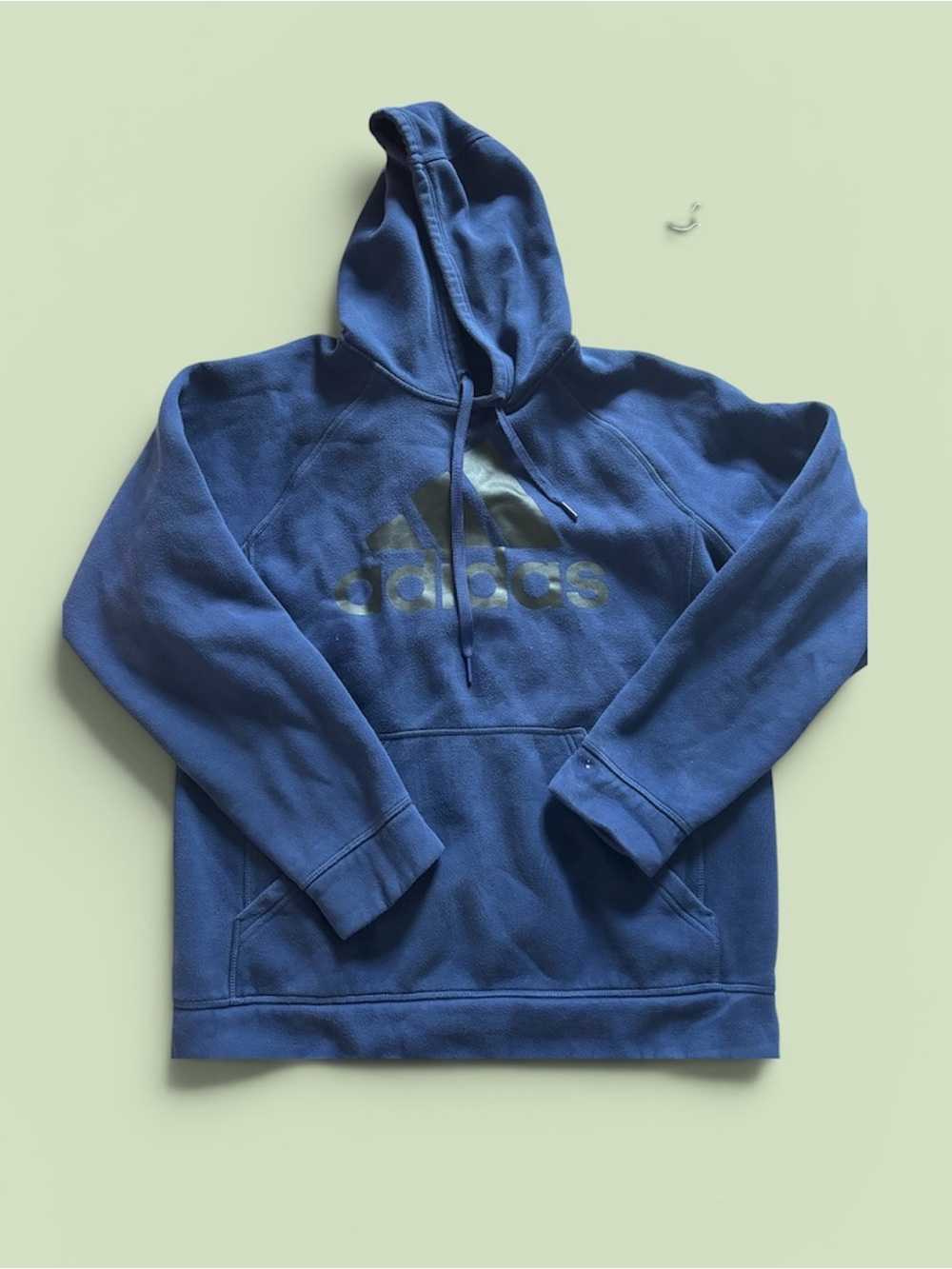 adidas Navy Blue Pullover Hoodie with Logo Tag